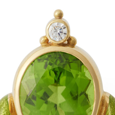 Peridot and Diamond Eleanor Earrings