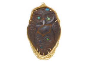 Elizabeth_Gage_Noche_Owl_Carved_Opal_Pin_PIN25567 Elizabeth_Gage_Noche_Owl_Carved_Opal_Pin_PIN25567