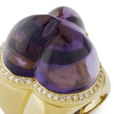 Amethyst and Diamond Ring