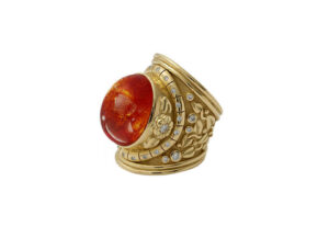 Mandarin-Garnet-cabachon-ring-with-myrtle-leaves-and-diamonds-SIDE-VIEW-TTL26465-NEW Mandarin-Garnet-cabachon-ring-with-myrtle-leaves-and-diamonds-SIDE-VIEW-TTL26465-NEW