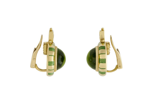 Peridot and Diamond Persian Queen Earrings