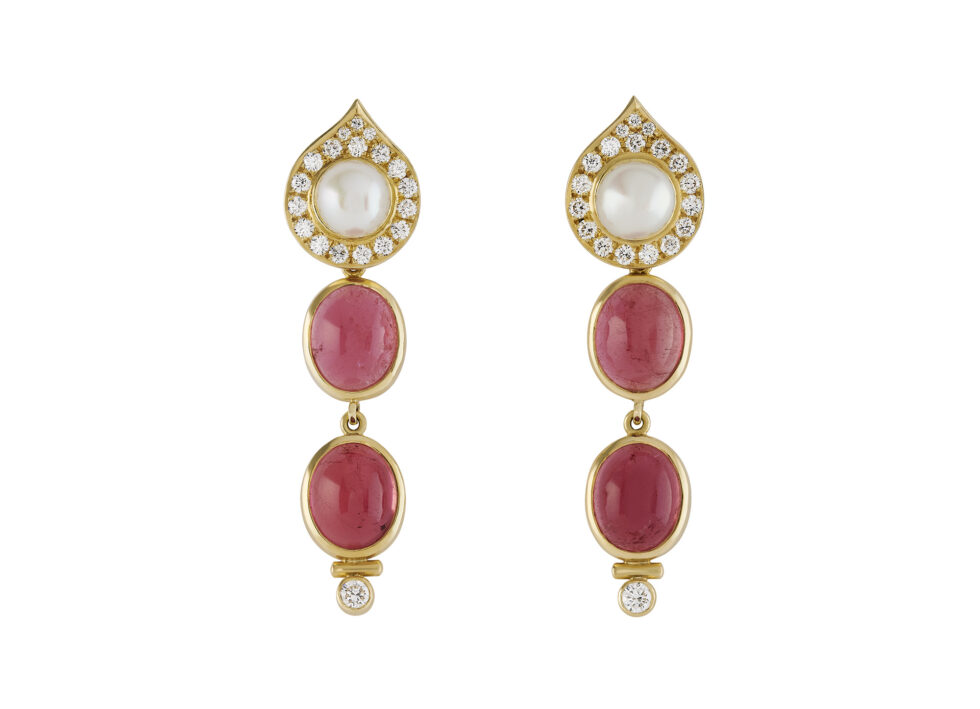 Pink Tourmaline Drop Earrings