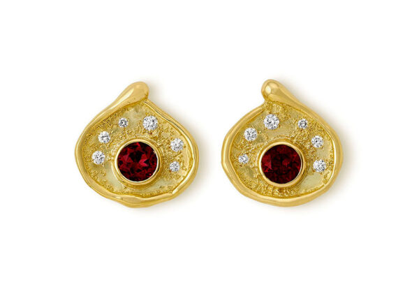 Rubellite and Diamond Shiraz Earrings