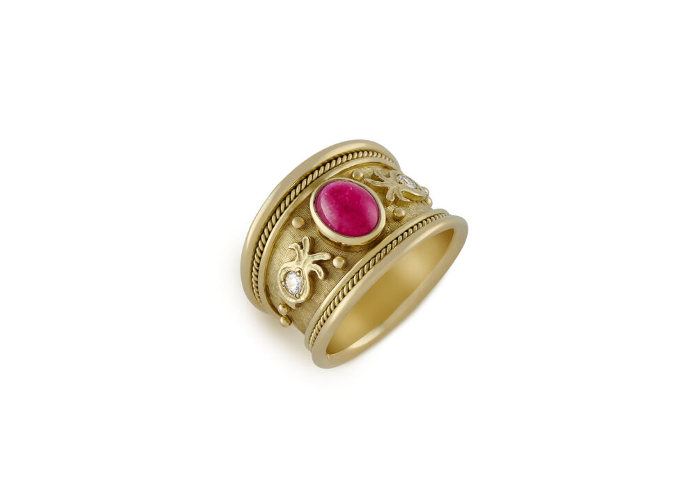 Ruby Tapered Templar Ring