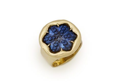 Spectrolite Molten Gold Ring