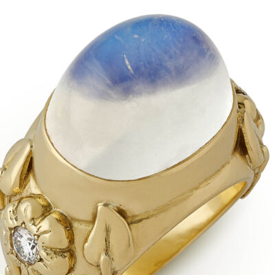 Rainbow Moonstone Ring