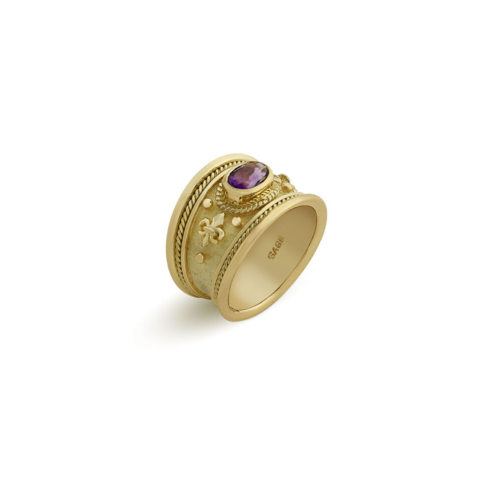 FEBRUARY: Amethyst Tapered Templar Ring