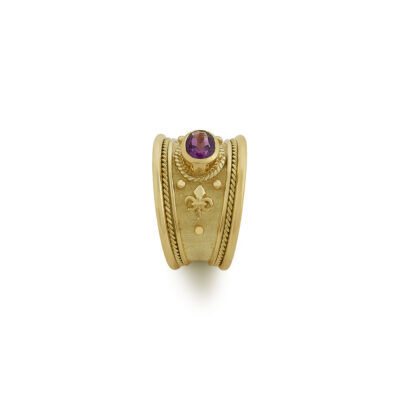 FEBRUARY: Amethyst Tapered Templar Ring