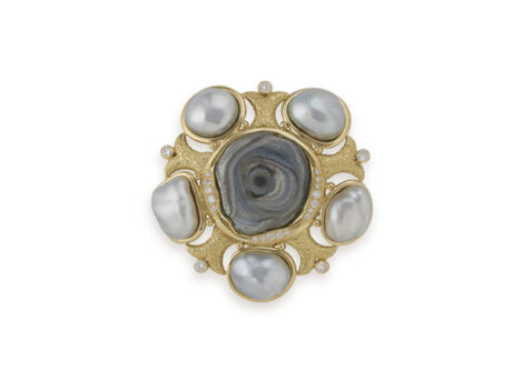 PEARL PIN GREY PEARL PIN GREY