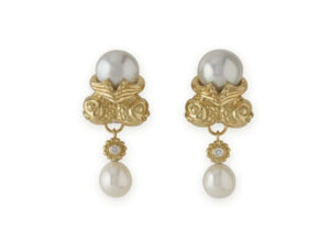 Twin Fish Pearl Earrings