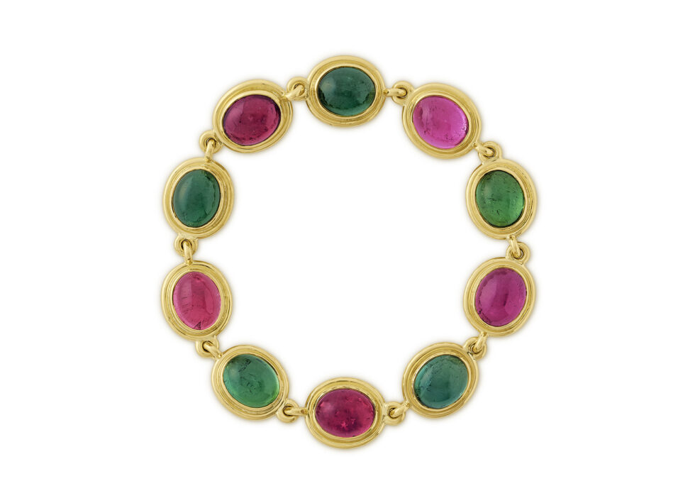 Pink & Green Tourmaline Bracelet