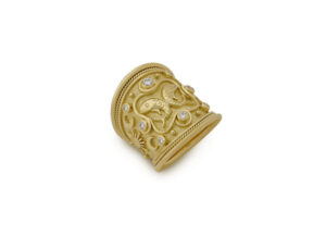 Gold zodiac ring; fine jewellery London