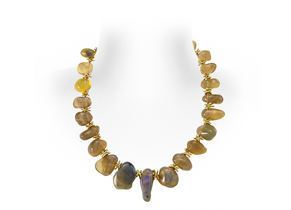 Agate and Gold Neckleace