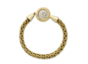 Coin and Gold Corde Bracelet