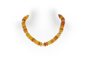 Fire Opal and Gold Necklace
