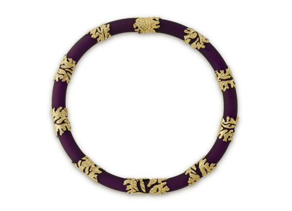 Gold and Purple Tube Necklace