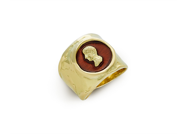 Caesar Molten Gold Ring