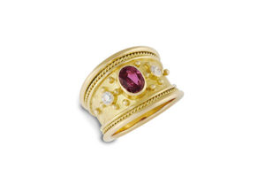 JULY: Ruby Tapered Templar Ring