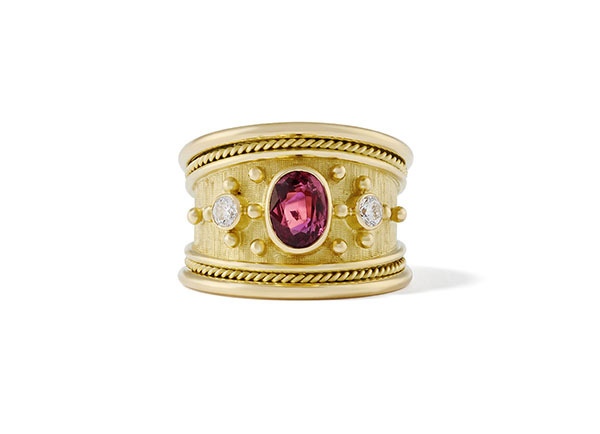 JULY: Ruby Tapered Templar Ring
