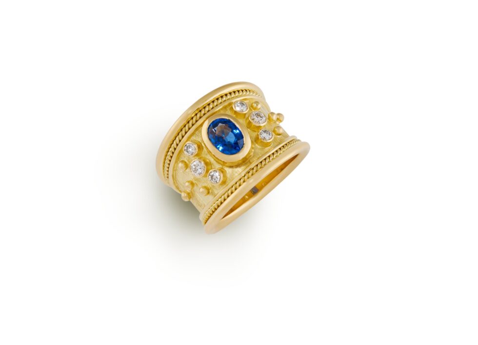 Sapphire Tapered Templar Ring