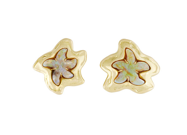 Opal Starfish Cameo Earrings