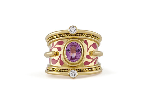 Pink Sapphire Tapered Templar Ring