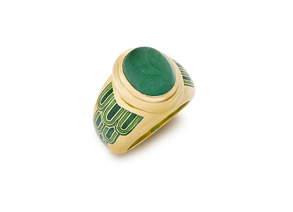 The Emerald Peacock Ring
