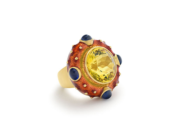 Yellow Beryl Ottoman Ring