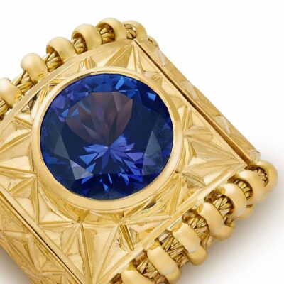 Tanzanite Tapered Agincourt Ring