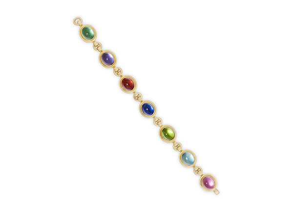 Multi-Coloured Cabochon Bracelet