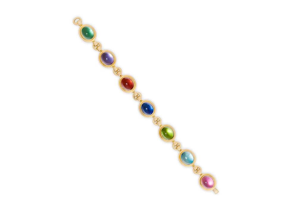 Multi-Coloured Cabochon Bracelet