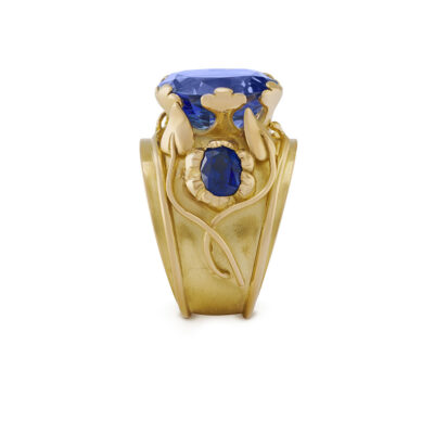 Tanzanite and Sapphire Ring