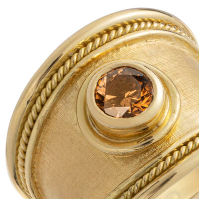 Brown Diamond Tapered Templar Ring