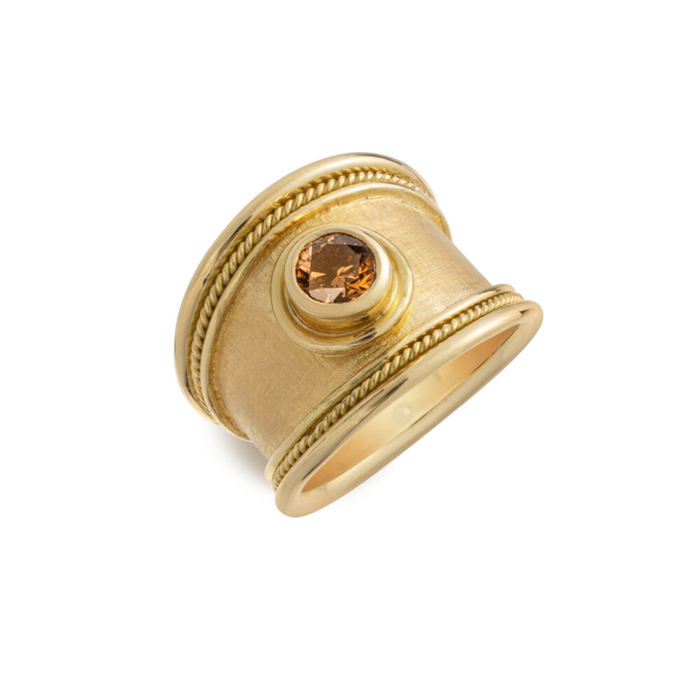 Brown Diamond Tapered Templar Ring