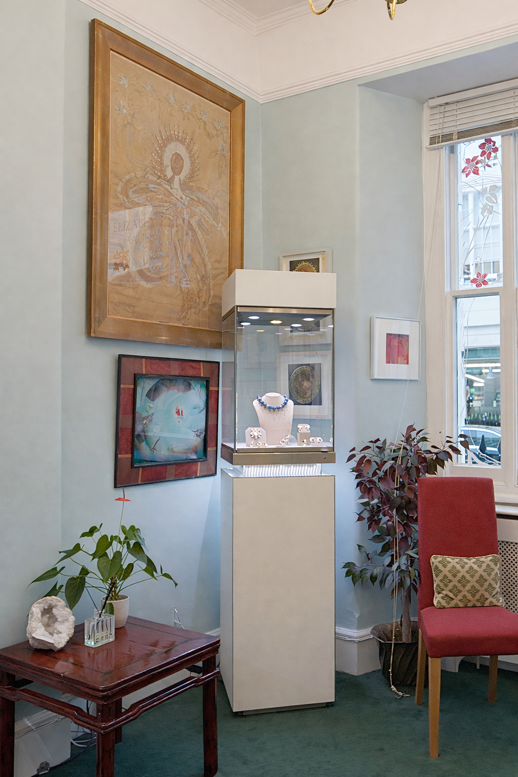 Interior display inside the Elizabeth Gage showroom
